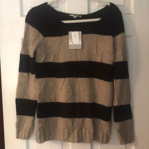 Gap Black and Tan Striped Sweater Size XS